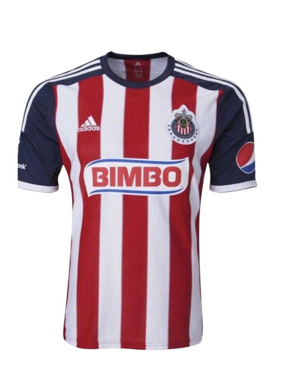 #X03 adidas Red, White & Navy Striped Soccer Jersey